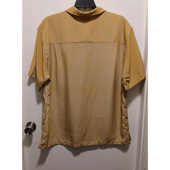 Havanera Co. Men’s Shirt XL–Brown Short Sleeve Button Down – Martini Glass Print - Picture 2 of 6